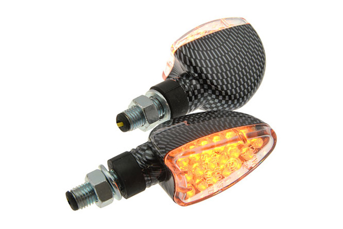 Blinker LED Demon LED klarglas carbon mit CE Prüfzeichen 