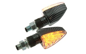 Blinker LED Fighter LED klarglas carbon mit CE Prüfzeichen