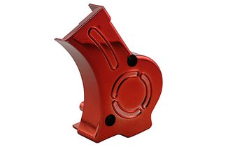 Couvercle de pompe à huile STR8 Lighty Derbi Euro2 (EBE / EBS) rouge anodisé