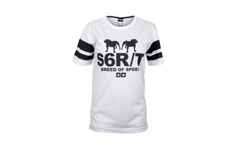 T-Shirt Damen Stripe Mesh Stage6 R/T weiß / schwarz