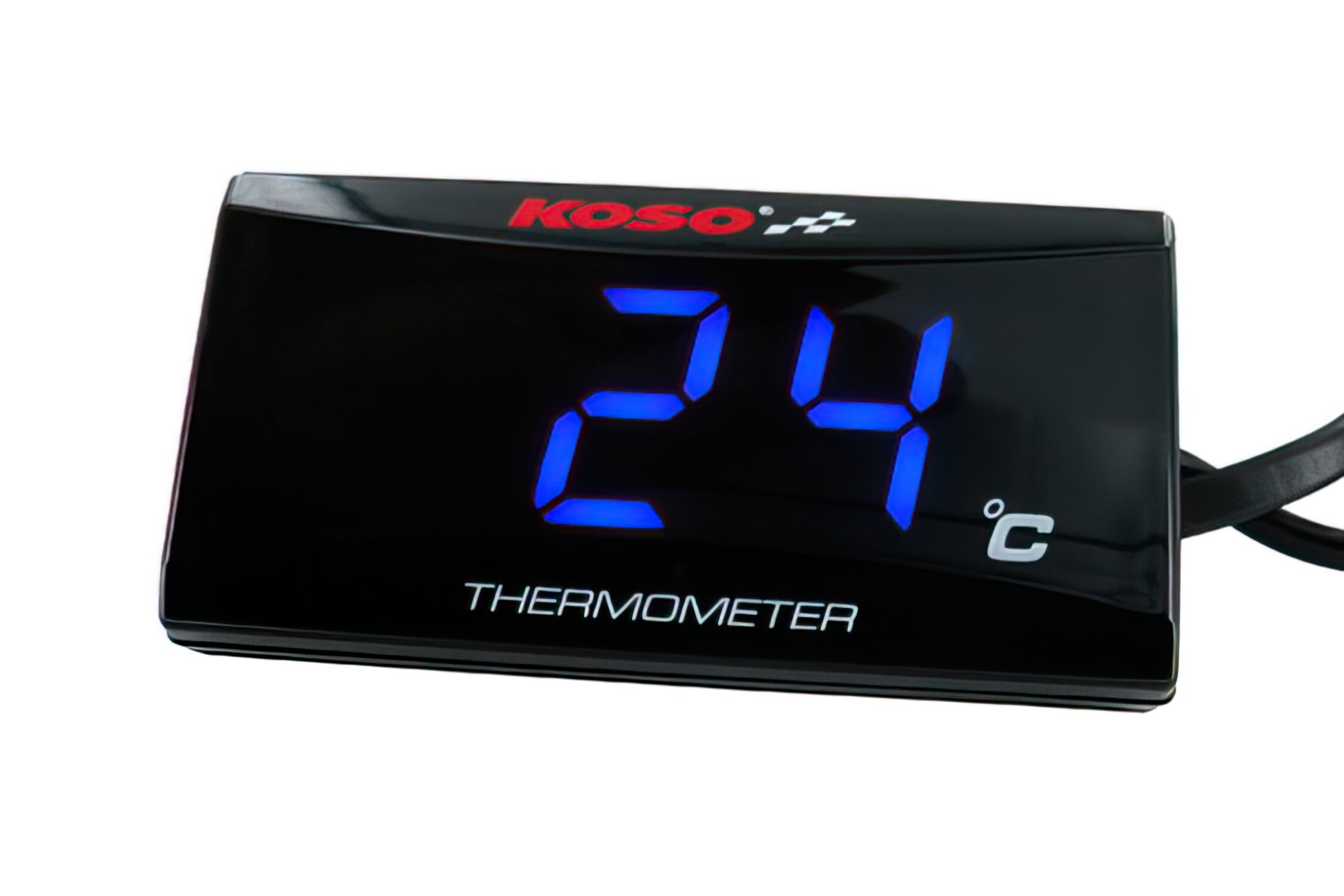 Thermomètre Numérique Universel pour Moto avec 18/22mm Adapter, Capteur de  Température de sonde en métal, étanche LED affichage numérique capteur de  température lumière bleue pour KOSO(bleu, 18mm) : : Auto et Moto
