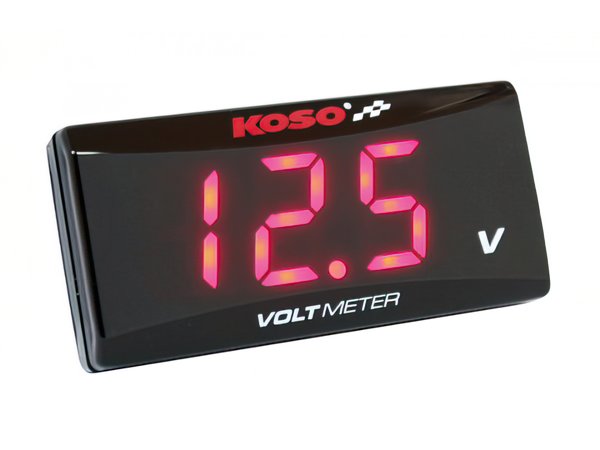 KOSO Voltmètre digital Koso extra fin neuf KO-BA024R00 pour moto scooter auto 