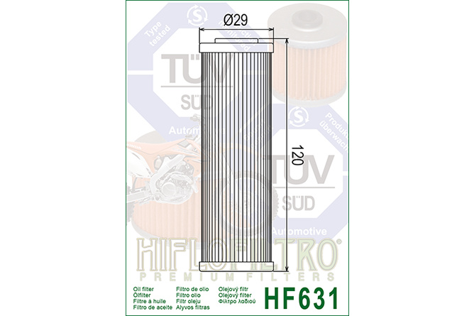Filtro de Aceite Hiflofiltro HF631