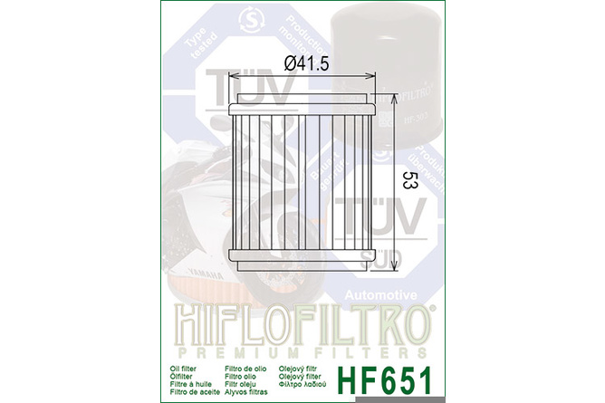 Filtro de Aceite Hiflofiltro HF651