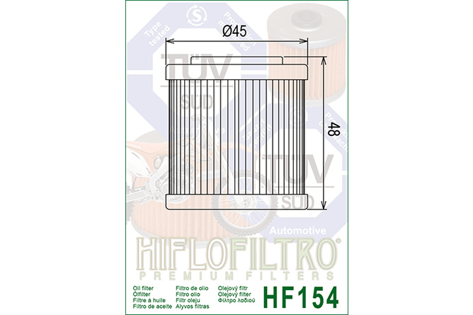 Filtre à huile Hiflofiltro HF154
