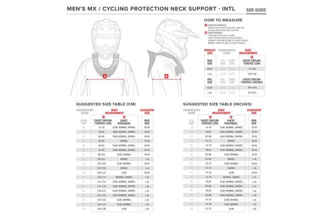 Guide taille Neck Brace