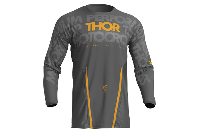Camiseta MX Thor Pulse Mono Gris / Amarillo