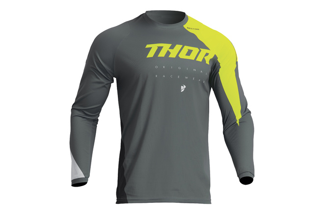 Maillot Thor Sector Edge gris / Acid