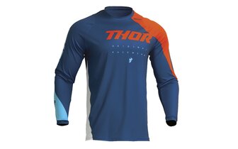 Camiseta MX Thor Sector Edge Infantil Azul Marino / Naranja 