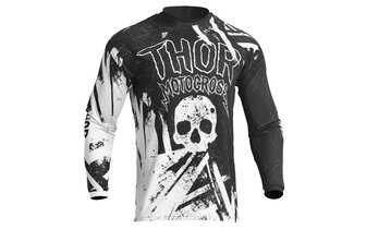 Camiseta MX Thor Sector Gnar Infantil Negro / Blanco 