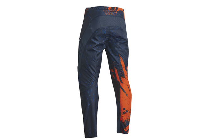 Pantaloni cross Thor Sector Gnar bambini blu marina / arancione