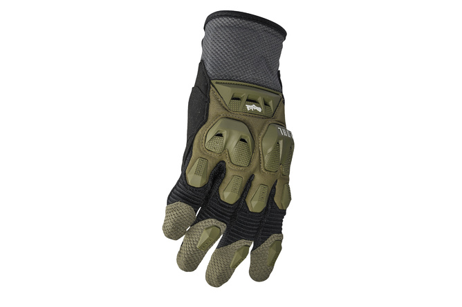 MX Handschuhe Thor Terrain oliv grün / anthrazit