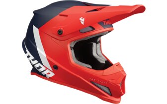 Casque Thor Sector Chev rouge / marine 