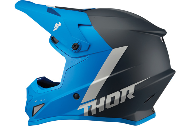 Casco Motocross Thor Sector Chev Azul / Antracita