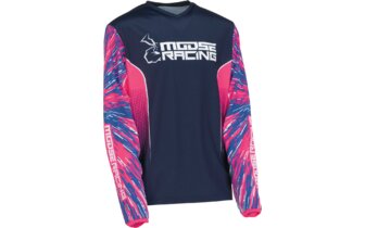 Camiseta MX Moose Racing Infantil Agroid Rosa/Azul 