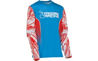 Camiseta MX Moose Racing Infantil Agroid Rojo/Blanco/Azul 