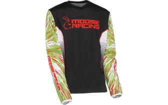 Camiseta MX Moose Racing Infantil Agroid Verde/Rojo/Negro 