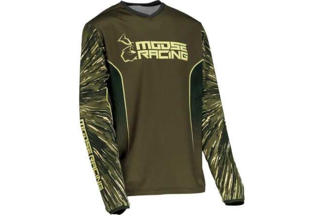 Camiseta MX Moose Racing Infantil Agroid Oliva/Beige