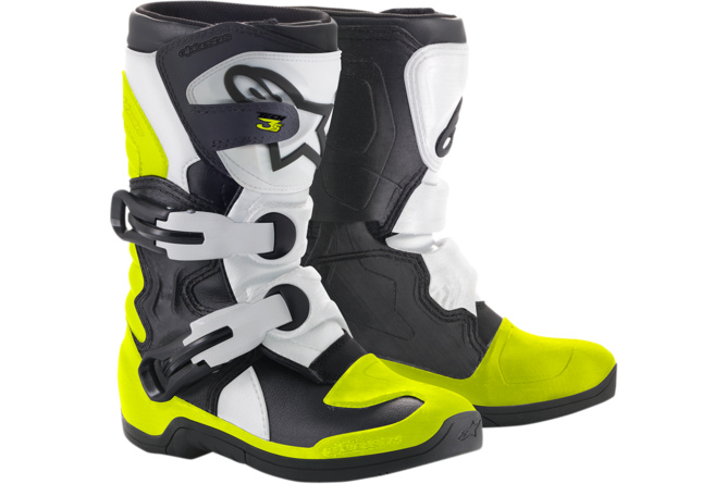 Kids Boots Alpinestars Tech 3S BLACK/WHITE/YELLOW