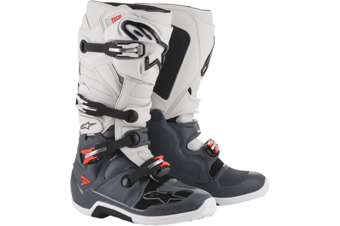Alpinestars Tech 7 Boots grey / white / red
