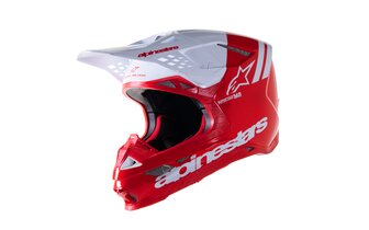 MX Helm Alpinestars SM8 Radium 2 rot/weiß 