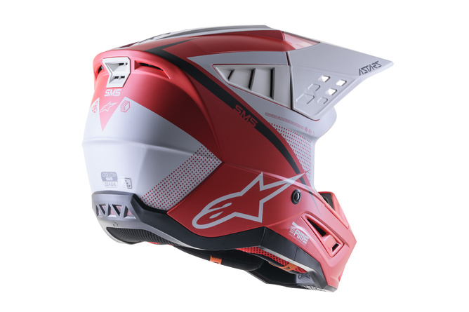 MX Helm Alpinestars SM5 Rayon rot/weiß