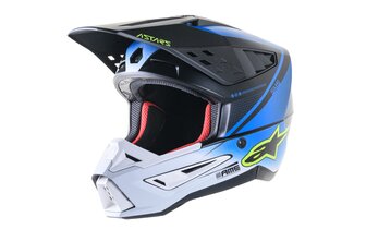 MX Helm Alpinestars SM5 Rayon blau/weiß 
