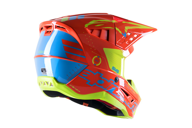 MX Helmet Alpinestars SM5 Action neon orange/teal/neon yellow