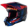 MX Helm Alpinestars SM5 Solar Flare schwarz/blau/neon rot