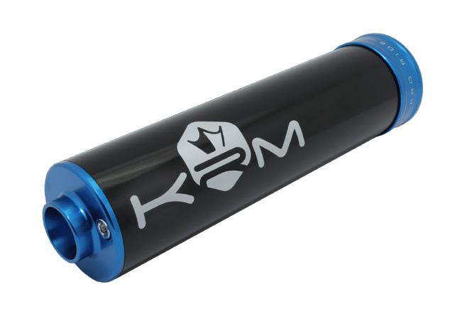 Silenziatore KRM Pro Ride 50 - 70cc alluminio nero - blu