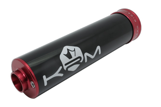 Silenciador KRM Pro Ride 50 - 70cc Aluminio Negro - Rojo
