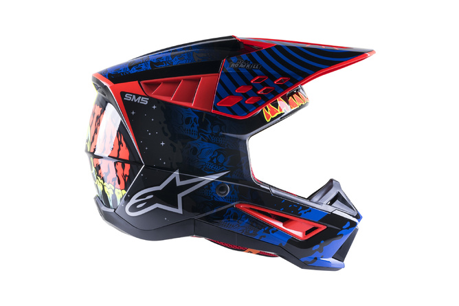 MX Helmet Alpinestars SM5 Solar Flare black/blue/neon red