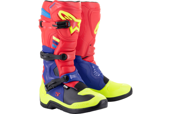 Alpinestars Tech 3 Boots red / blue / yellow