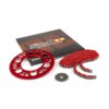 Kit catena 13x53 - 420 Stage6 alu CNC rosso Aprilia SX 50