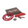 Chain Kit 14x53 - 420 Stage6 aluminium CNC red Derbi Senda X-treme