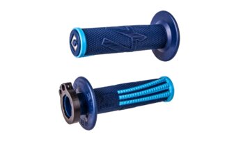 Poignées ODI Emig Pro V2 Lock-on Full Diamond bleu