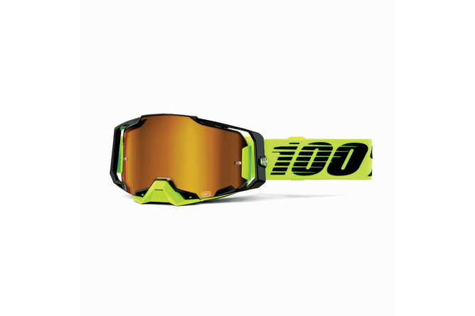 100% Armega neon yellow goggles