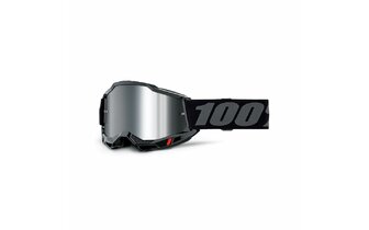 Gafas de Motocross 100% Accuri 2 Negro / Lente Espejo Plata