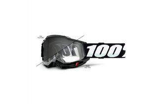 Gafas de Motocross 100% Accuri 2 OTG DESERT Negro Pantalla Fotosensible