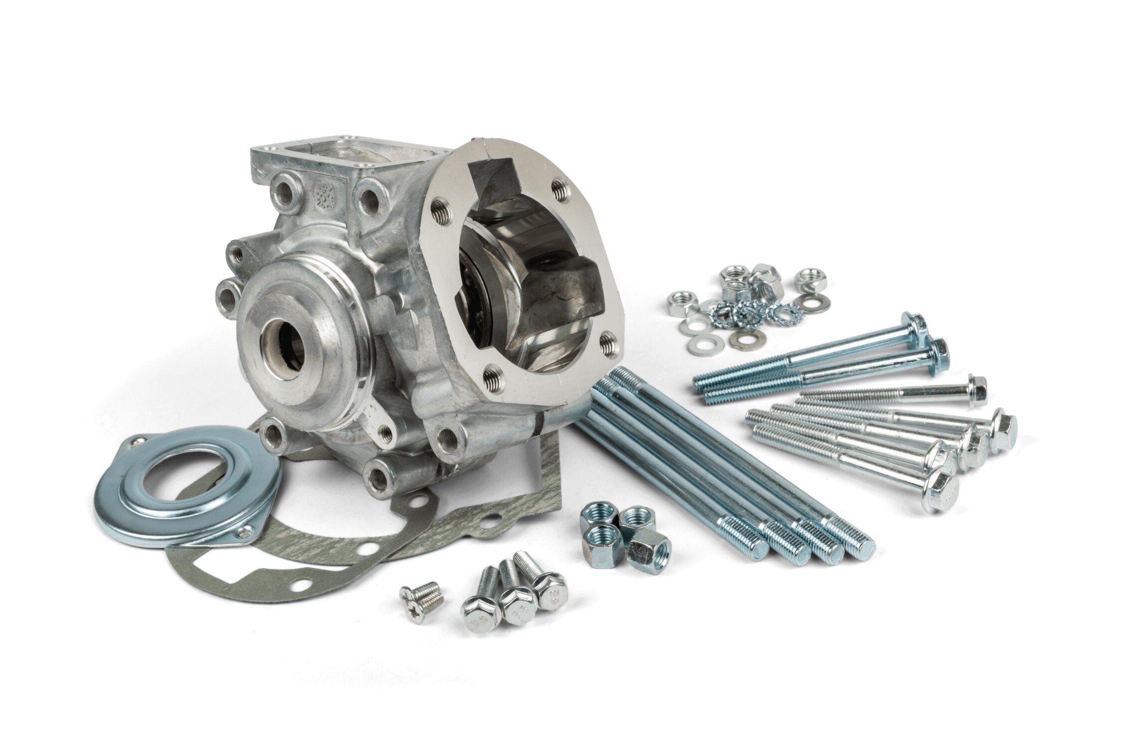 Kit Carter Moteur Carenzi Racing Aluminium - Compatible Mobylette Peugeot 50 103 SPX - Inclut Joints, Pipes, Vis - Diamètre Jupe 51 Mm - 9