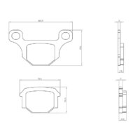 ACCOSSATO Agpa42st-67 Plaquette De Frein Pour Derbi