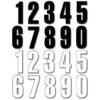 Number Sticker x3 Blackbird #0 16X7.5cm white