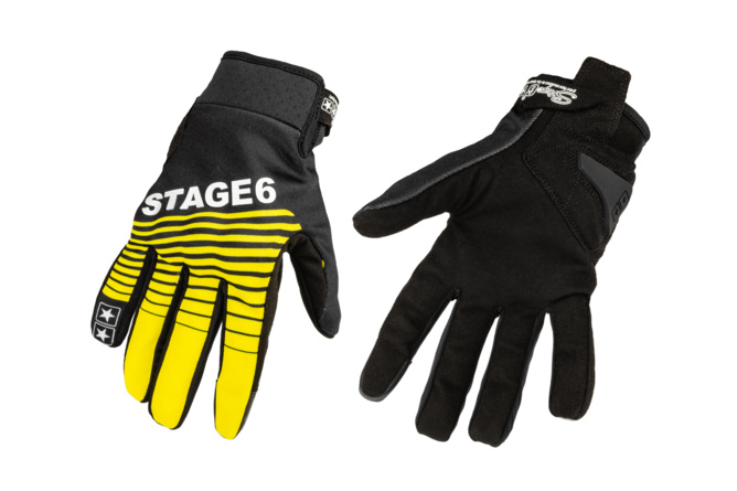 Motorcycle Gloves Stage6 Street Pure Yellow / Black
