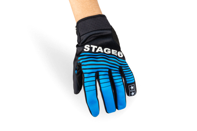 Motorrad Handschuhe Stage6 Street Pure Blau / Schwarz