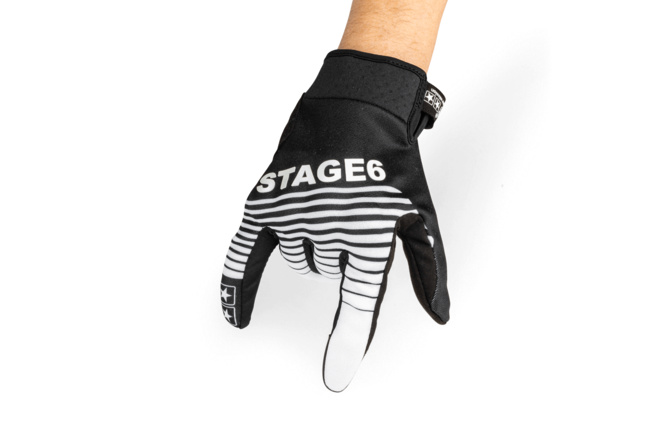 Motorrad Handschuhe Stage6 Street Pure Weiß / Schwarz