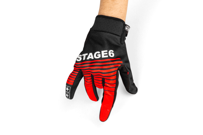Motorcycle Gloves Stage6 Street Pure Red / Black