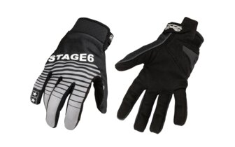 Motorcycle Gloves Stage6 Street Pure Black / Grey