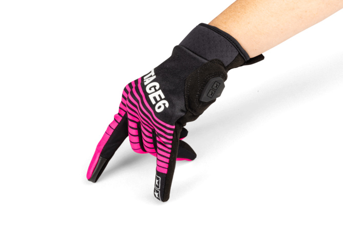 Motorrad Handschuhe Stage6 Street Pure Pink / Schwarz