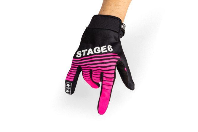 Motorrad Handschuhe Stage6 Street Pure Pink / Schwarz