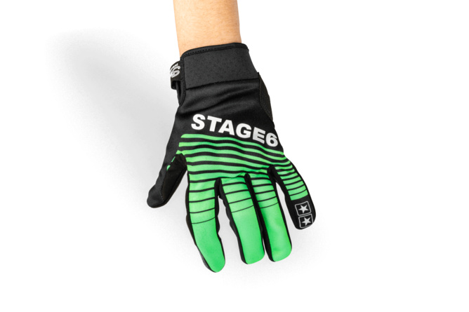 Motorcycle Gloves Stage6 Street Pure Green / Black